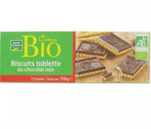 Biscuits Tablette Chocolat Noir Le Réflexe Bio 150g - BELLE FRANCE