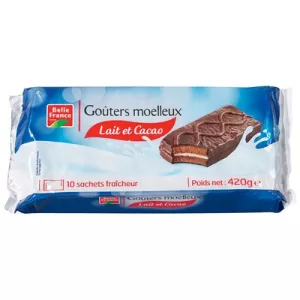 Goûters Moelleux Lait Et Cacao  420g - BELLE FRANCE