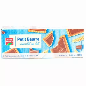Petit Beurre Chocolat Lait X 12 Bf Etui 150 G - BELLE FRANCE