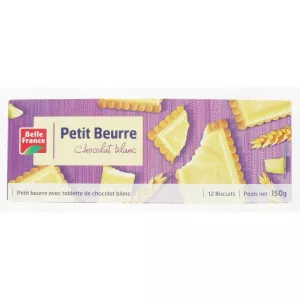 Petit Beurre Chocolat Blanc X 12 150g - BELLE FRANCE