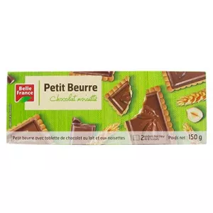 Petit Beurre Chocolat Noisettes X 12 150g - BELLE FRANCE