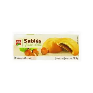 Biscuits Sablés Fourrés Noisettes 125g - BELLE FRANCE