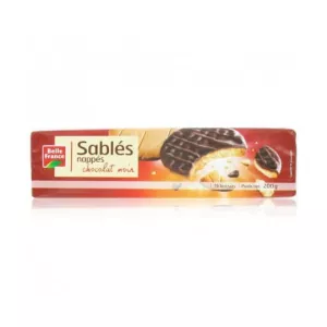 Sablés Nappés Chocolat Noir 200g - BELLE FRANCE