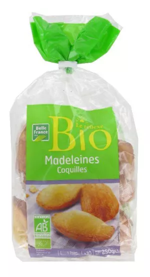 Madeleine Coquilles Bio  Le Réflexe Bio  250 G - BELLE FRANCE