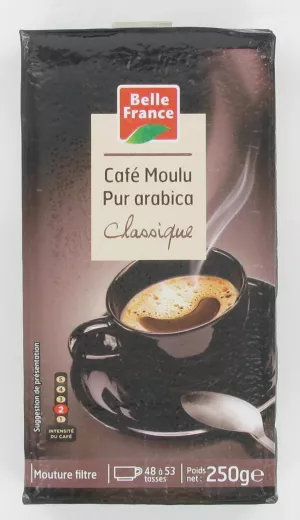 Café Moulu Pur Arabica Classique  250g - BELLE FRANCE