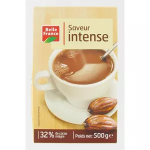 Poudre De Chocolat Saveur Intense 32% De Cacao Maigre 500g. - BELLE FRANCE