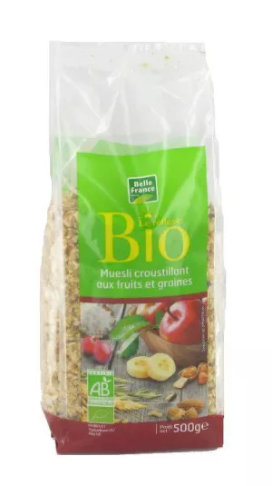 Muesli Fruits Bio 500g - BELLE FRANCE