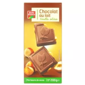 Chocolat Lait Noisettes Entieres 200g - BELLE FRANCE