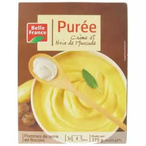 Purée Pomme De Terre Crème Muscade 375g (3x125g) - BELLE FRANCE