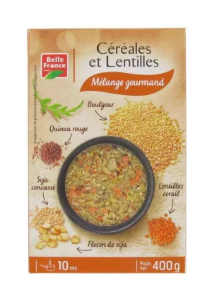 Mélange Gourdmand Céréales Et Lentilles 400g - BELLE FRANCE