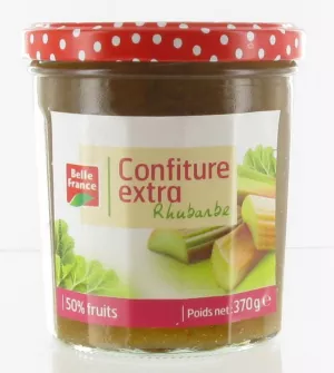Confiture Extra Rhubarbe 370g - BELLE FRANCE