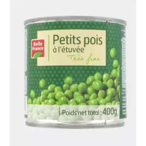 बहुत बढ़िया उबले हुए मटर 400 ग्राम - BELLE FRANCE