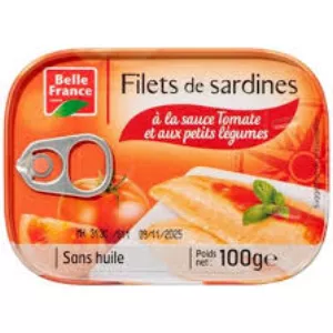 Filets De Sardines à La Sauce Tomate Et Aux Petits Légumes 1x6 - BELLE FRANCE