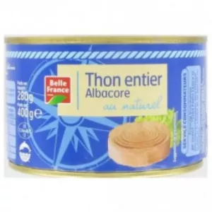 Thon Entien Albacore Au Naturel 400g - BELLE FRANCE