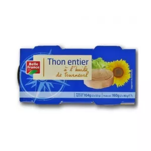 Entire tuna with sunflower oil 2x80g - BELLE FRANCE