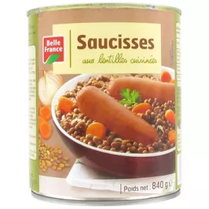 Salsicce Di Lenticchie 840g - BELLE FRANCE