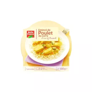Emincé De Poulet Au Curry & Riz 300g - BELLE FRANCE