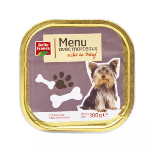 Dog Menu Rich in Beef 300g - BELLE FRANCE