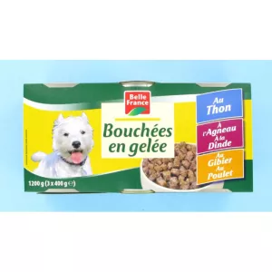 Bouchee Gelee Chien Multiv  Boite 3 X 1/2 1.2 Kg - BELLE FRANCE