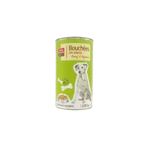 Kuuma katika mchuzi kwa nyama ya mbwa na mboga 1200g - BELLE FRANCE