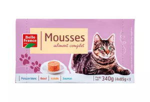 Mousse Chat Multi Etui Bf 4 X 85 G - BELLE FRANCE