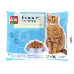 Cá thái lát sốt cho mèo 4x100g - BELLE FRANCE