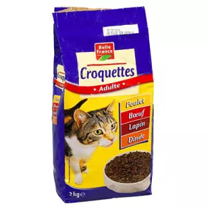 Croquette Chat Poulet/boeuf/lapin/dinde  Sac 2kg - BELLE FRANCE