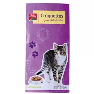 Croquettes Chat Stérilisée Lapin/légumes 2kg - BELLE FRANCE