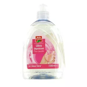 Liquide vaisselle ultra peaux sensibles à l'aloe vera, 500 ml - BELLE FRANCE