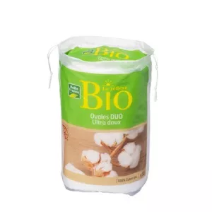 Cotons Bio Maxi Ovales Démaquillants X50 - BELLE FRANCE