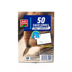 Enveloppe Blanche 114 X 162 Auto Adhesive X 50 - BELLE FRANCE