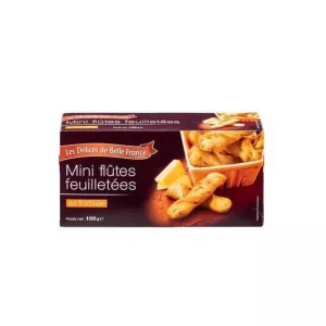 Mini Flûtes Feuilletéé Au Fromage 100g - BELLE FRANCE