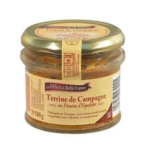 Terrine De Camp Piment Espelette Dbf Verrine 180 G - LES DÉLICES DE BELLE FRANCE