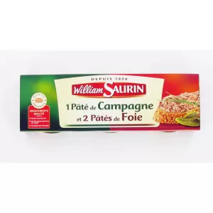 Massa Combinada 1 Patê Country e 2 Patês de Fígado; 3x78g - WILLIAM SAURIN