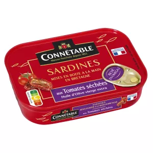 Sardines Huile D'olive Et Tomates Séchées 135g  - Connetable