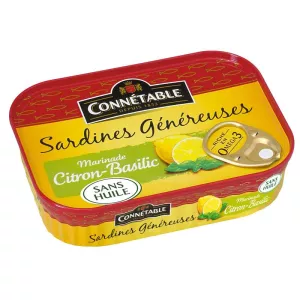 Sardines Généreuses au Citron, 140g - CONNÉTABLE