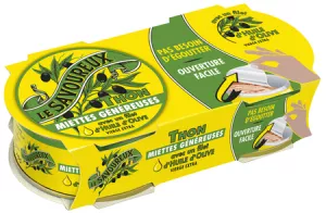 Miettes de Thon avec un Filet d'Huile d'Olive 2x65g - LE SAVOUREUX