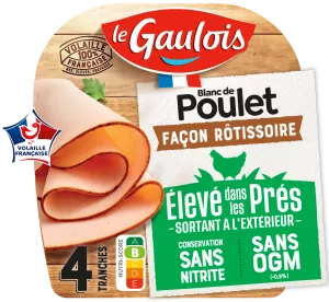 Blanc de Poulet Facon Poulet Rôti, 120g - LE GAULOIS