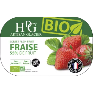 Органический клубничный сорбет 487,5г - Histoires De Glaces