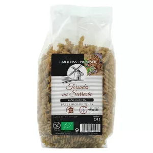 Pâtes à la farine de sarrasin bio torsades 250g - LES MOULINS DE PROVENCE