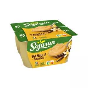 Bourbon vanilla 4x100g Soy vanilla vanilla dessert - SOJASUN