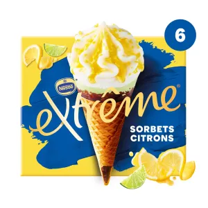 مخاريط سوربيه الليمون الأصفر والأخضر Extrême x6 426 g - NESTLÉ