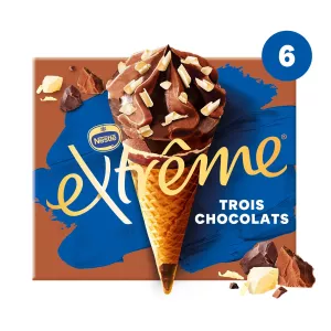 مخاريط مثلجة بثلاث شوكولاتات Extrême x6 444 g - NESTLÉ