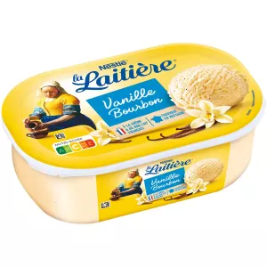 Crème glacée vanille Bourbon en bac 490 g - LA LAITIÈRE
