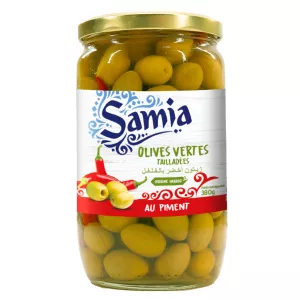 Olives Vertes Pimentées 655 G - SAMIA
