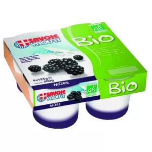 Yaourt bio Bicouche lit de Mure 4x125g - SAVOIE YAOURT