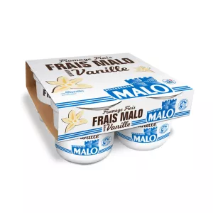 Yaourt Fromage Frais Vanille 8% 4x100g - MALO