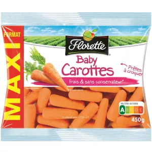 Baby Carottes Prêtes à Croquer Maxi Format 450g - Florette