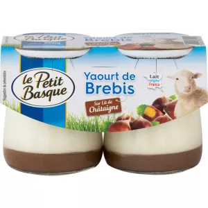 Yaourt de Brebis sur lit de châtaigne 2x125g - LE PETIT BASQUE
