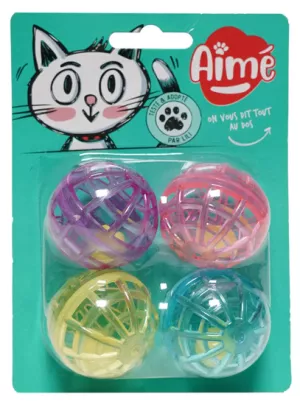 X4 Jouet Balle Grelot Aime